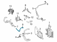 OEM 2022 Lexus NX350h Pipe, Motor Cooling Diagram - G1251-42010