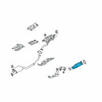 OEM Hyundai Santa Fe Catalytic Converter Assembly Diagram - 28950-3CZK0