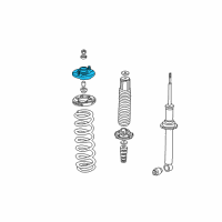 OEM 2002 Acura CL Base, Rear Shock Absorber Mounting (Showa) Diagram - 52675-S84-A01