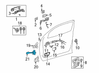 OEM 2018 Toyota Tundra Door Check Diagram - 68620-0C023