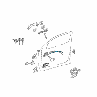 OEM 2015 Toyota Sequoia Lock Cable Diagram - 69750-0C030