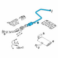 OEM 2020 Hyundai Ioniq Center Muffler Assembly Diagram - 28650-G2120