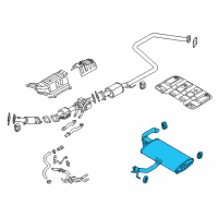 OEM 2020 Hyundai Ioniq Rear Muffler Assembly Diagram - 28710-G2130