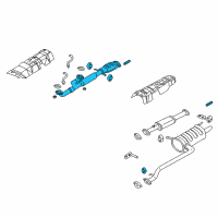 OEM 2001 Hyundai XG300 Front Exhaust Pipe Diagram - 28610-39310