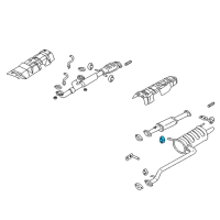 OEM 2001 Hyundai XG300 Hanger-Exhaust Pipe Diagram - 28658-34100