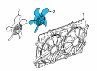 OEM 2021 GMC Yukon Fan Motor Diagram - 84580367