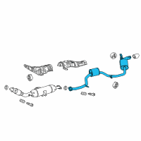 OEM Scion iM Muffler & Pipe Diagram - 17430-37661