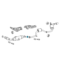 OEM 2014 Lexus IS250 Gasket, Exhaust Pipe Diagram - 17451-0D132