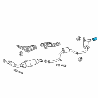 OEM Toyota Corolla iM Tailpipe Diagram - 17408-37020