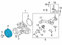 OEM Ford F-150 PULLEY - FAN Diagram - ML3Z-8509-B