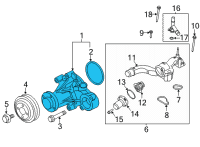 OEM 2021 Ford F-150 PUMP ASY - WATER Diagram - ML3Z-8501-C