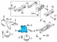 OEM 2016 Ford Mustang Support Bracket Diagram - BR3Z-6031-C