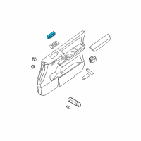 OEM 2006 Infiniti QX56 Assist Power Window Switch Assembly Diagram - 25411-ZJ30A