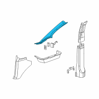 OEM 2009 Chevrolet Express 3500 Weatherstrip Pillar Trim Diagram - 20944758