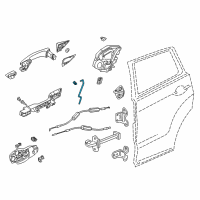 OEM Acura RDX Rod Set, Right Rear Door Latch Diagram - 72613-TX4-305