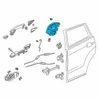 OEM 2016 Acura MDX Latch Assembly, Left Rear Door Power Diagram - 72650-TR3-A11