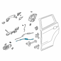 OEM Acura RDX Cable, Rear Door Lock Diagram - 72633-TX4-A01