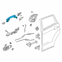 OEM 2014 Acura ILX Handle, Driver Side (Alabaster Silver Metallic) Diagram - 72181-SZN-A01ZN