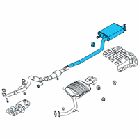 OEM 2022 Hyundai Palisade Center Muffler Assembly Diagram - 28650-S8100