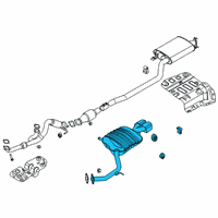 OEM 2022 Hyundai Palisade Rear Muffler Assembly Diagram - 28710-S8100