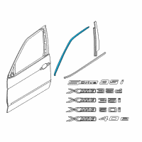 OEM 2014 BMW X5 Trim, Window Frame, Top, Door, Front Left Diagram - 51-31-7-289-633