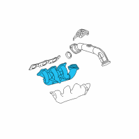 OEM 2007 Pontiac Grand Prix Engine Exhaust Manifold Assembly Diagram - 12575855