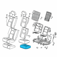 OEM 2007 Chevrolet HHR Pad Asm-Rear Seat Cushion 40% Side Diagram - 22732929