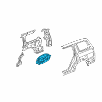 OEM 2007 Honda Pilot Wheelhouse, R. RR. Diagram - 64330-S9V-A11ZZ