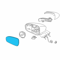 OEM 2020 Ford SSV Plug-In Hybrid Mirror Glass Diagram - DS7Z-17K707-B