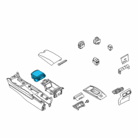 OEM Infiniti Q40 Center Console Box Cup Holder Assembly Diagram - 68430-1VW1A
