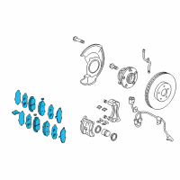 OEM 2012 Honda Odyssey Pad Set, Front Diagram - 45022-TK8-A01