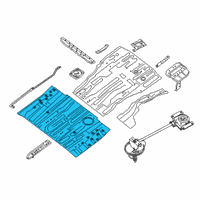 OEM 2014 Nissan Pathfinder Floor-Rear, Front Diagram - 74512-3JA1E