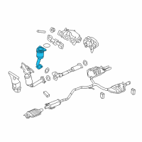 OEM Mercury Milan Catalytic Converter Diagram - AE5Z-5E212-A