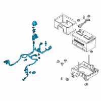 OEM 2015 Ford Explorer Positive Cable Diagram - DB5Z-14300-A