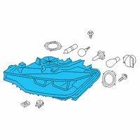 OEM 2016 BMW 328i GT xDrive Left Headlight Diagram - 63-11-7-355-551