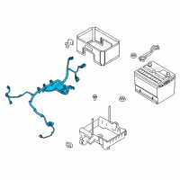 OEM Lincoln Positive Cable Diagram - GA8Z-14300-B