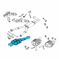 OEM 2007 BMW 650i Centre Muffler Diagram - 18-10-7-542-654