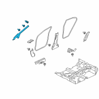 OEM 2006 Honda Civic Garnish Assy., R. FR. Pillar *NH598L* (ATLAS GRAY) Diagram - 84101-SNA-A11ZA