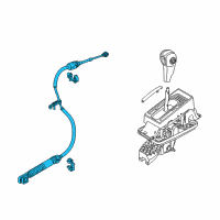 OEM 2011 Ford Mustang Shift Control Cable Diagram - BR3Z-7E395-C