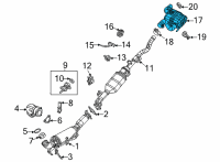 OEM 2020 Jeep Wrangler EXHAUST Diagram - 68296806AD