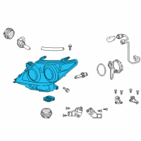 OEM Lexus LX570 Headlamp Unit With Gas, Right Diagram - 81145-60F80