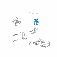 OEM 2008 Saturn Outlook Weatherstrip Pillar Trim Diagram - 22789052