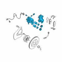 OEM 2008 Nissan Frontier REMAN CALIPER Front Right Diagram - 41001-EA005RE