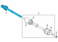 OEM 2022 Hyundai Tucson BEARING BRACKET & SHAFT ASSY Diagram - 49560-CW100