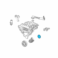 OEM Saturn LS2 Water Pump O-Ring Diagram - 90354908