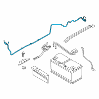 OEM 2018 BMW 340i GT xDrive Battery Cable Diagram - 61-12-6-832-330