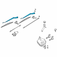 OEM 2002 Infiniti QX4 Window Wiper Arm Assembly Diagram - 28886-0W000