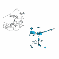 OEM Lexus GS430 Brake Booster Assy, W/Master Cylinder Diagram - 47050-30220