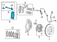 OEM 2022 Jeep Wagoneer Adapter-Disc Brake CALIPER Diagram - 68412556AA