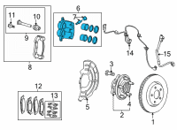 OEM Jeep Grand Wagoneer CALIPER-DISC BRAKE Diagram - 68548447AA